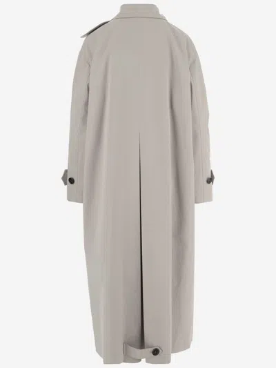 Shop Armarium Cotton Trench Coat In Grey