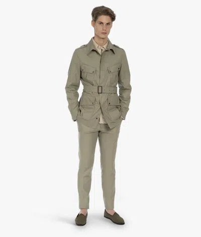 Shop Larusmiani Merzouga Safari Jacket Jacket In Sage Green