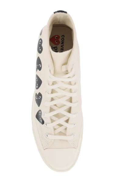 Shop Comme Des Garçons Play Multi Heart Converse X  Hi-top Sneakers In White