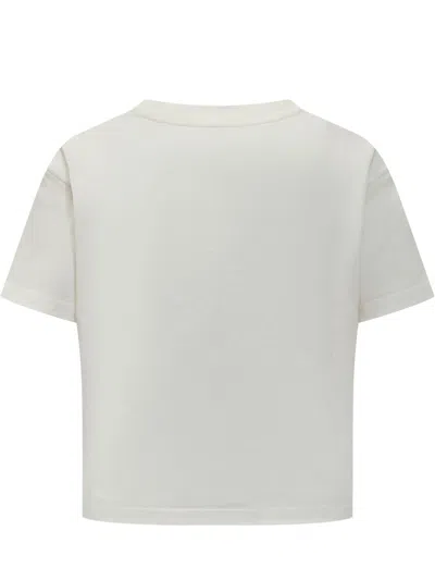 Shop Courrèges V Neck Cropped T-shirt In Heritage White