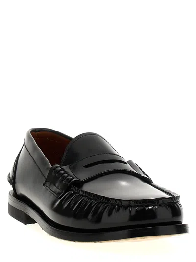 Shop Premiata Tecno Loafers In Black