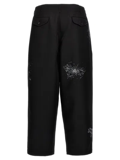 Shop Comme Des Garçons Shirt Printed Trousers In Black