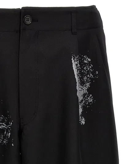 Shop Comme Des Garçons Shirt Printed Trousers In Black