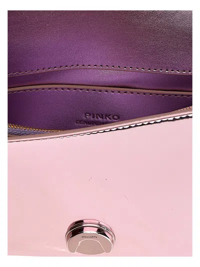 Shop Pinko Love One Mini Crossbody Bag In Purple
