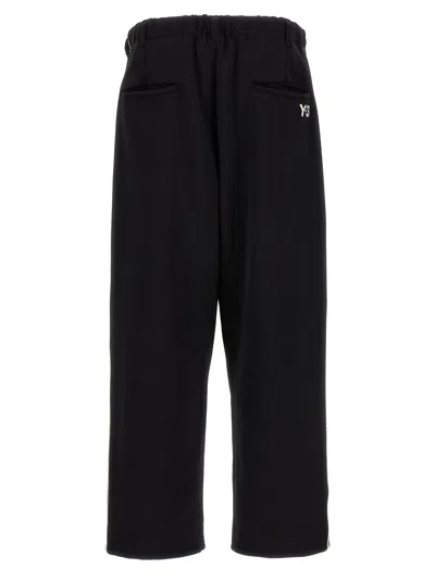 Shop Y-3 Side Band Joggers In White/black