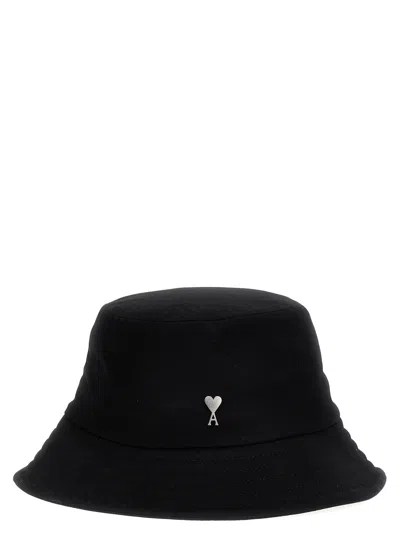 Shop Ami Alexandre Mattiussi Ami De Coeur Bucket Hat In Black
