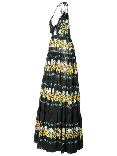Shop Etro Black Cotton Dress In Fondo Nero