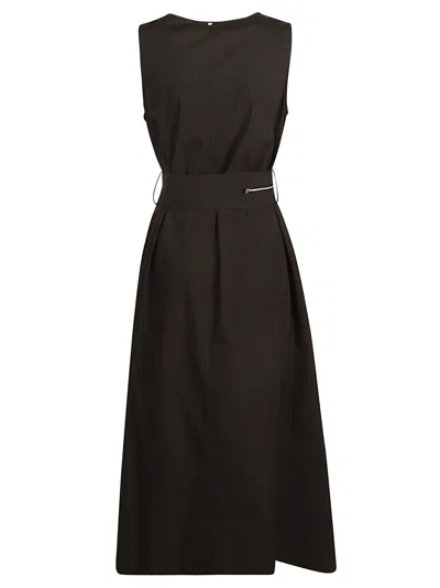 Shop Lorena Antoniazzi Floral Sleeveless Dress In Nero