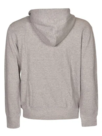 Shop Comme Des Garçons Play Logo Patch Zip-up Jacket In Grey