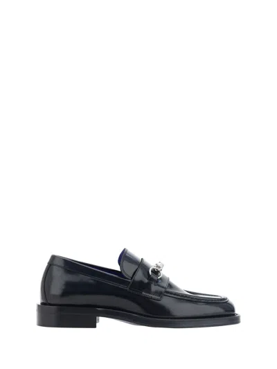 Shop Burberry Barbed-wire Slip-on Loafers In Black