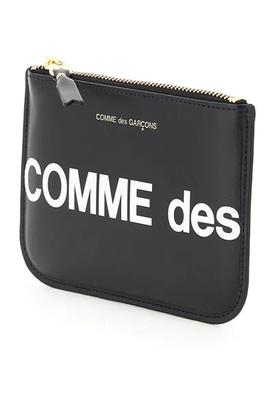 Shop Comme Des Garçons Huge Logo Pouch In Black
