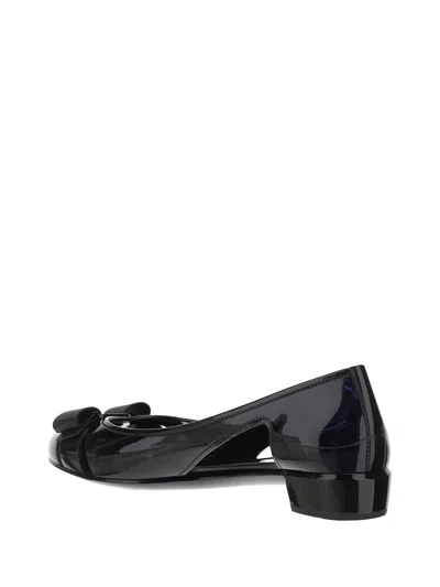 Shop Ferragamo Vara Jelly Pumps In Nero