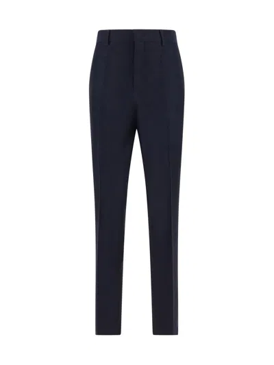 Shop Valentino Formal Pants In Navy