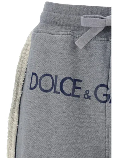 Shop Dolce & Gabbana Sweatpants In Melange Grigio