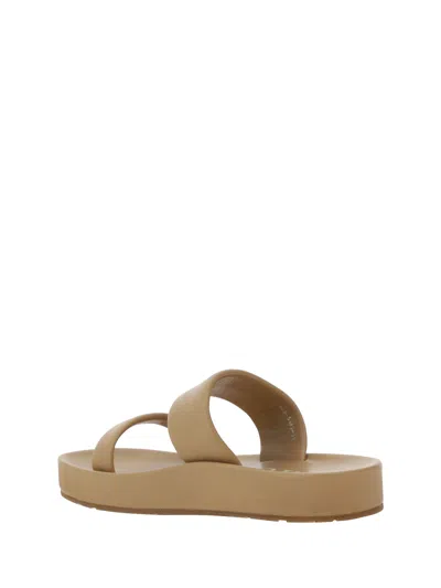 Shop Pedro Garcia Aran Slide Sandals In Oat Soft Kid