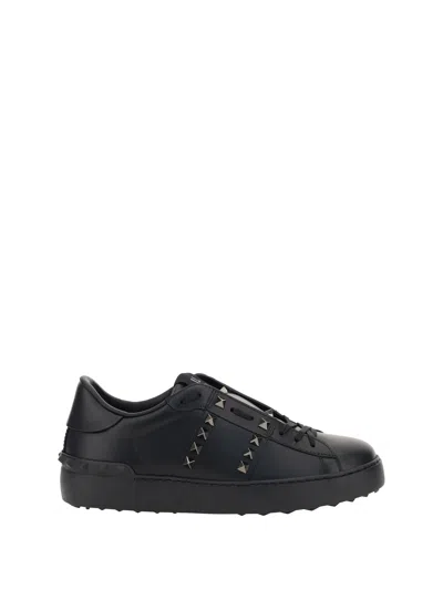 Shop Valentino Garavani Rockstud Sneakers In Neronero