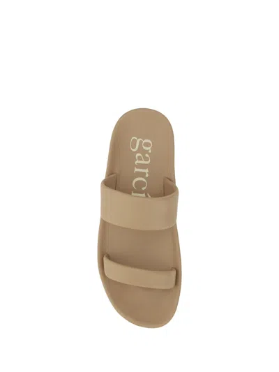 Shop Pedro Garcia Aran Slide Sandals In Oat Soft Kid