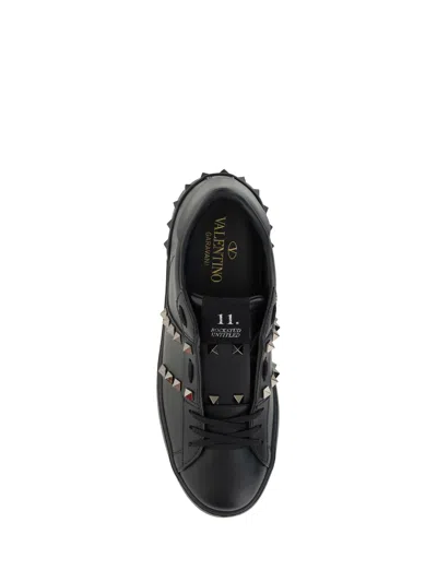 Shop Valentino Garavani Rockstud Sneakers In Neronero