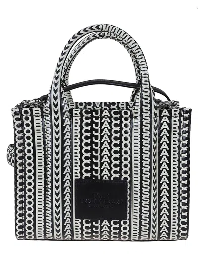 Shop Marc Jacobs All-over Logo Top Handle Tote In Black