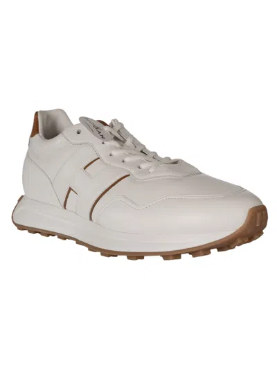 Shop Hogan H601 H Patch Sneakers In White