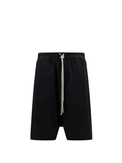 Shop Rick Owens Loose Fit Drawstring Waist Shorts In Black