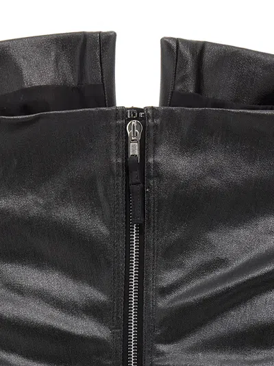 Shop Rick Owens Cut-out Detail Rear Zip Off-shoulder Dress In Black