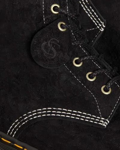 Dr. Martens Platform Boots With Treaded Sole And Distinctive Accents In Black