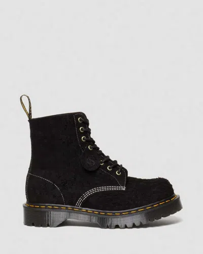 Dr. Martens Platform Boots With Treaded Sole And Distinctive Accents In Black
