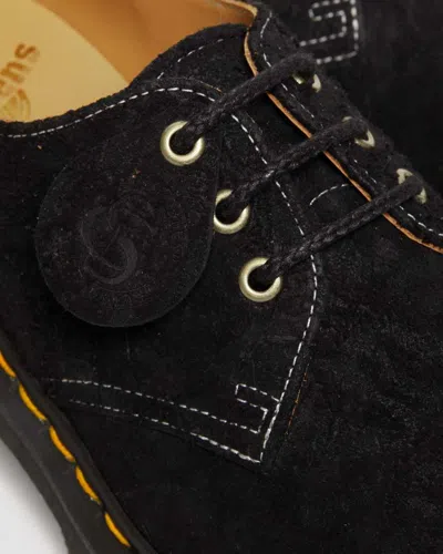 Dr. Martens 1461 Bex Made In England Emboss Suede Oxford Shoes In Black