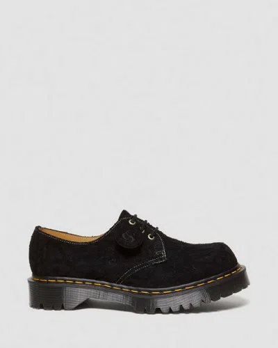 Dr. Martens 1461 Bex Made In England Emboss Suede Oxford Shoes In Black