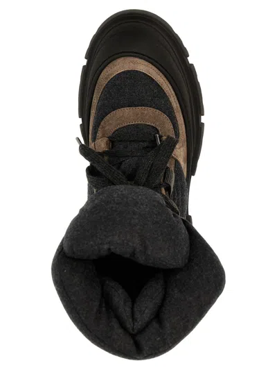 Shop Brunello Cucinelli 'monile' Boots In Gray