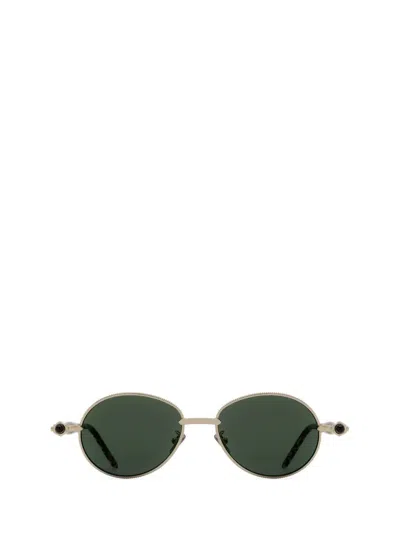 Shop Kuboraum Sunglasses In Light Gold & Dark Grey