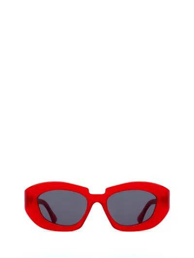 Shop Kuboraum Sunglasses In Red