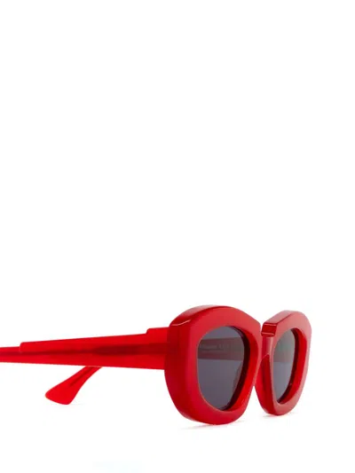 Shop Kuboraum Sunglasses In Red