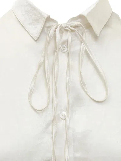 Shop Ludovic De Saint Sernin Crop Shirt Shiny In White