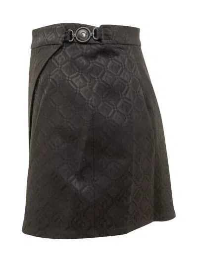 Shop Marine Serre Moon Diamant Skirt In Black