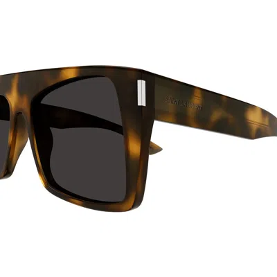 Shop Saint Laurent Eyewear Sunglasses In Havana