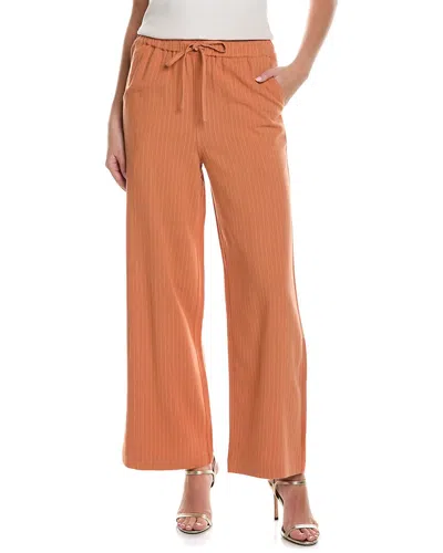 Shop Crystal Kobe Drawstring Linen-blend Pant In Orange