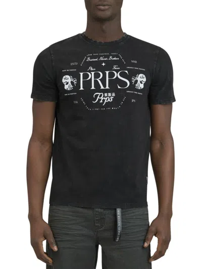 Shop Prps Men's Isle Royale Logo Cotton T-shirt In Black
