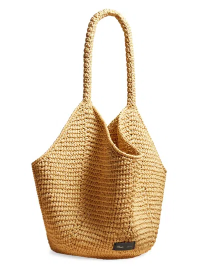 Shop Khaite Women's Lotus Medium Viscose Bag In Natural