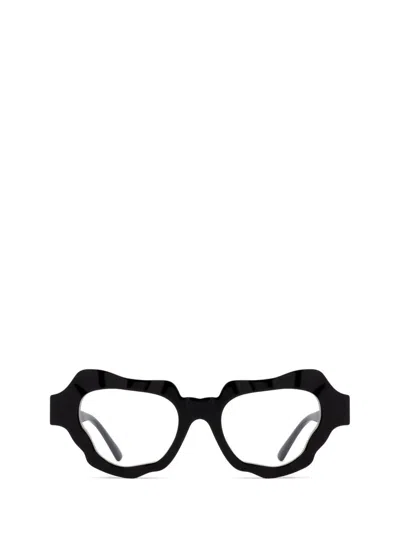 Shop Kuboraum Eyeglasses In Black Shine