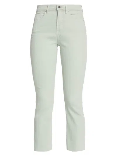 Shop Veronica Beard Women's Carly Cropped Kick Flare Jeans In Silver Sage