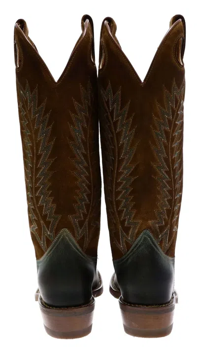 Pre-owned Sendra Boots 17617 Damen Westernreitstiefel Buckaroo Lederstiefel Grau Braun