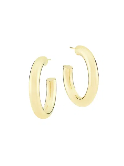 Shop Saks Fifth Avenue Women's 14k Yellow Gold Tubular Hoop Earrings/5mm X 30mm