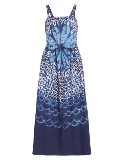 Shop Sea Women's Blythe Tie-dye Maxi Dress In Blue