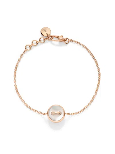 Shop Pomellato Women's Pom Pom Dot 18k Rose Gold, Mother-of-pearl & 0.03 Tcw Diamond Button Bracelet