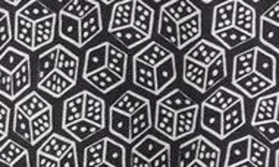 Stone Rose Dry Touch® Performance Dice Print Short Sleeve Button-up Shirt In Black