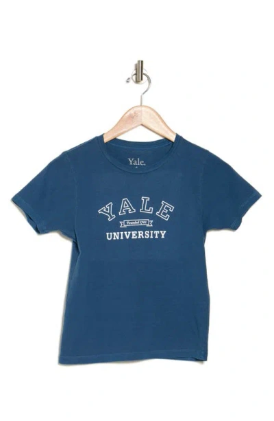 Shop Hi Res Yale Block Letter T-shirt In Yale Blue