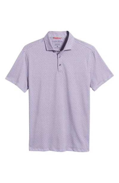 Shop Stone Rose Geo Print Performance Polo In Lavender