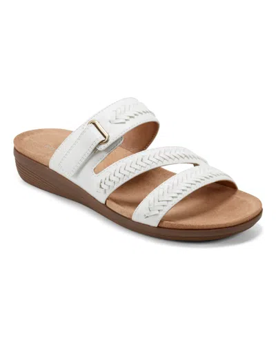 Shop Easy Spirit Women's Bateson Slip-on Open Toe Casual Sandals In White